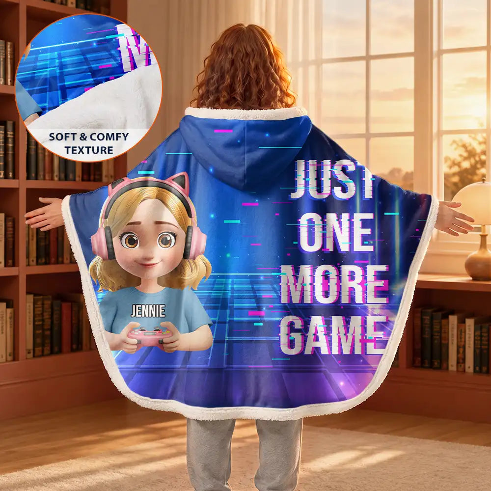Gift For Yourself,Gift For Men,Gift For Women,Funny - I Am Gaming Do Not Disturb 3D Effect Gamer - Personalized Wearable Hooded Blanket