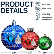 Gift For Couples, Love, Christmas - Disco Ball First Christmas As Married Couples - Personalized Ball Ornament