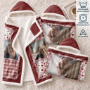 Family, Custom Photo, Memorial, Sad, Gift For Women, Christmas - Custom Photo Memorial When You Really Miss Me Hug This Blanket - Personalized Wearable Hooded Blanket