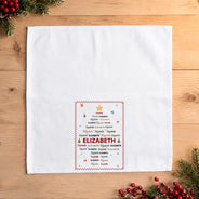 Christmas,Family,Custom Text,Happy - Family Name Tree Bell Star Shape Christmas Table Decor - Personalized Reusable Napkin