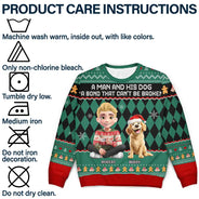 A Bond That Can't Be Broken Dog Lover 3D Effect - Personalized Unisex Ugly Sweater