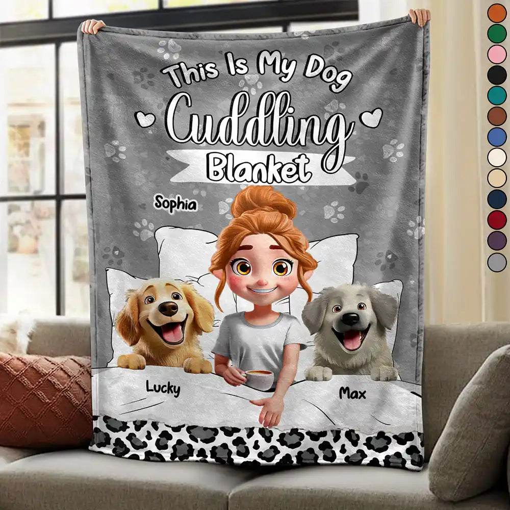Dog Lovers, Pet Lovers, Dog Mom, Dog Dad, Pet Mom, Pet Dad, Love - My Dog Cuddling Blanket - Personalized Fleece Blanket, Sherpa Blanket
