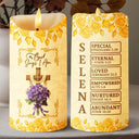 Christmas,Christian,Gift For Yourself - God Says I Am 3D Effect Flower Border - Personalized Flameless LED Candle