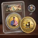 America 250th,Custom Photo,Independence Day,Art Design,Family,Proud,Photo - US Theme Accessories 3D Cartoon - Custom Photo 3D Cartoon With US Accessories American Hero 250 Years Of Freedom - Personalized Commemorative Keepsake Coin