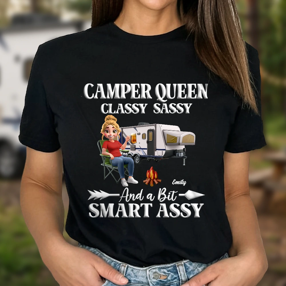 Camper Queen Classy Sassy - Personalized T Shirt