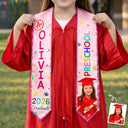 Graduation,Gift For Grandkids,Gift For Kids,Happy - Custom Photo Cute Graduation Kid Kindergarten Preschool - Personalized Kid Graduation Stole