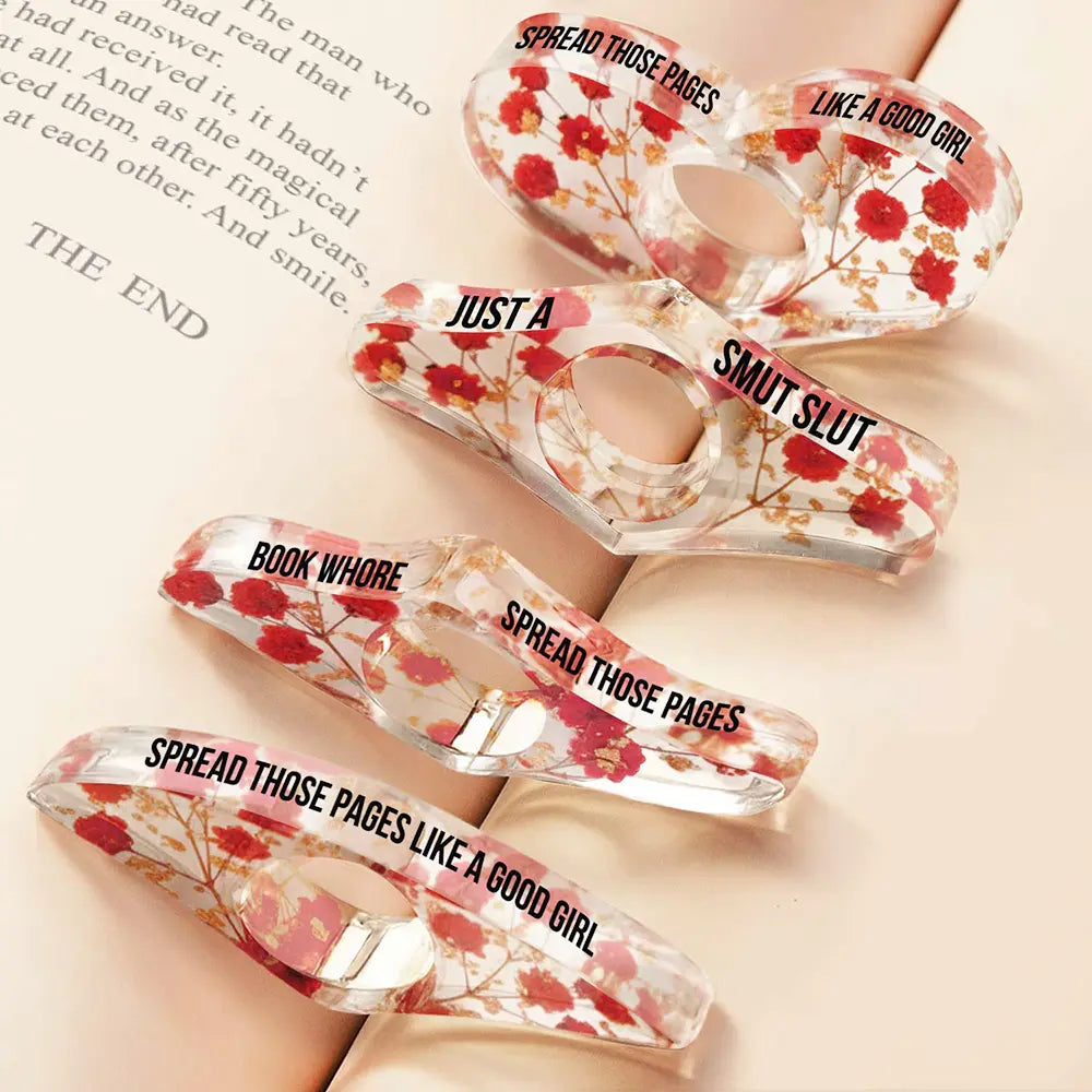 Spread Those Pages Like A Good Girl - Personalized Resin Flower Page Holder