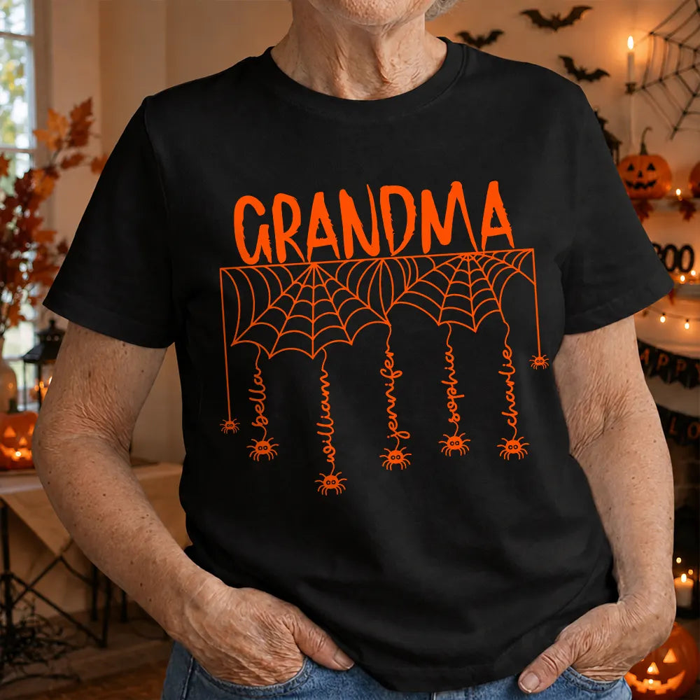 Spooky Grandma Grandkids' Names - Personalized T Shirt