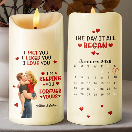 Together And Forever Yours - Personalized Flameless LED Candle