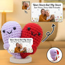 Old Best friends,Gift For Bestie,Gift For Sisters,Happy,Custom Photo - Custom Photo Your Heart And My Heart Are Very Old Friends - Personalized Doll Crochet With Custom Card