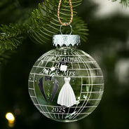 Gift For Couples, Love, Christmas - Disco Ball First Christmas As Married Couples - Personalized Ball Ornament