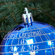 Gift For Couples, Love, Christmas - Disco Ball First Christmas As Married Couples - Personalized Ball Ornament