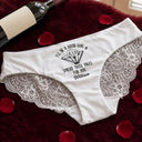 Wedding Anniversary,Gift For Wife,Humorous,Gift For Couples,Custom Text - Readling Book Whore Spread Those Pages Funny Underwear For Wife - Personalized Panty