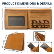 Dad We Love You With Kids Names - Personalized Bifold Wallet