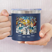 Weekend Forecast Camping - Personalized 14oz Stainless Steel Tumbler With Handle