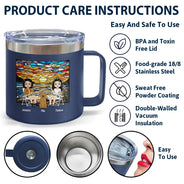 Weekend Forecast Camping - Personalized 14oz Stainless Steel Tumbler With Handle