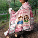 Best Sister In The World - Personalized Fleece Blanket, Sherpa Blanket