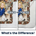 Reading, Dog Lovers,Cat Lovers - Book Reading & Cat Cuddling Blanket - Personalized Fleece Blanket, Sherpa Blanket