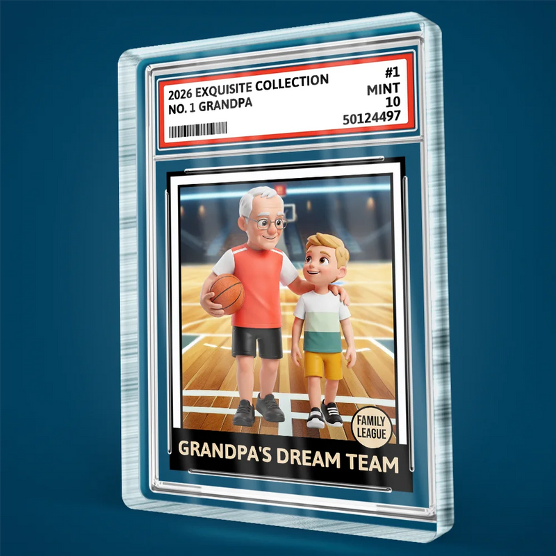 Gift For Husband,Gift For Yourself,Gift For Men,Gift For Father,Sport Dad,Dad's Hobby,Grandpa's Hobby,Basketball,Non-Eng,Photo - Toybox Figure,Playful - Custom Photo Toybox Figure Dream Team Family Exquisite Collection Dad Grandpa - Personalized Custom Shaped Acrylic Plaque