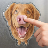 Custom Photo,Art Design,Pet Lovers,Humorous,Photo - Squishy Dog Nose - Custom Photo Funny Dog Nose - Personalized Squishy Acrylic Fridge Magnet