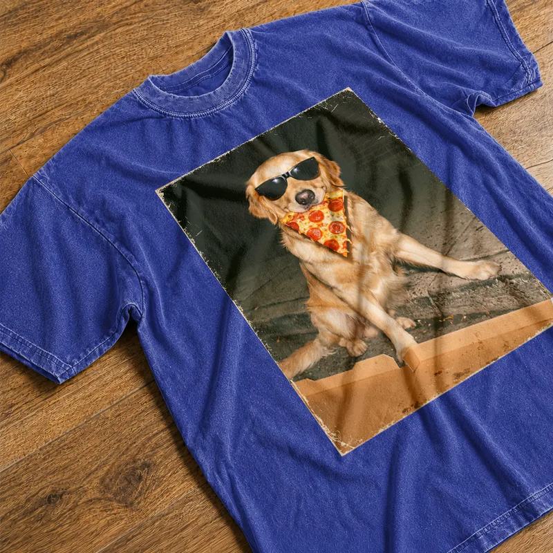 Custom Photo, Art Design, Summer, Pet Lovers, Adorable, Photo - Cool Street Pet - Custom Photo Cool Street Pet Portrait - Personalized Vintage Washed T Shirt