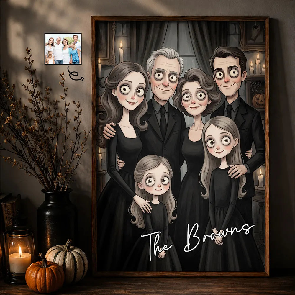 Custom Photo Gothic Portrait Art Family Couple Pet Lovers - Personalized Poster