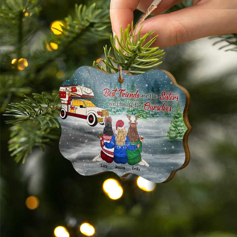 Bestie Camping Choose For Ourselves - Personalized Custom Wooden Ornament