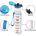 Gym Bottle Lifing Chibi Girl With Goals - Personalized Custom Water Tracker Bottle