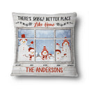 Christmas Snow Better Place Like Home - Gift For Couples - Personalized Custom Pillow