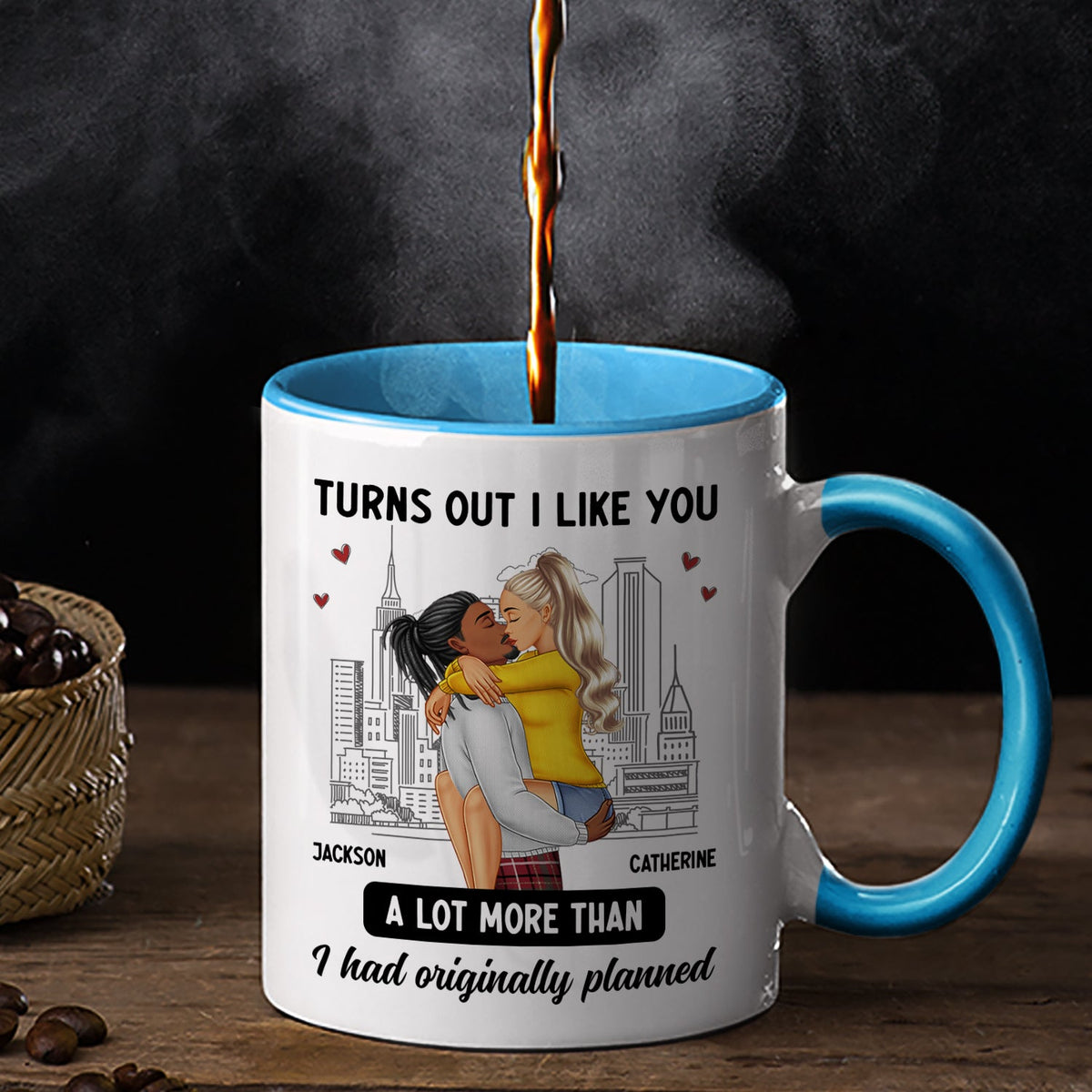 Couple Turns Out I Like You A Lot More - Gift For Couples - Personalized Accent Mug