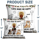 Pet Lovers Dogs Make Me Happy - Gift For Pet Lovers - Personalized Pillow