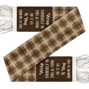 Wrap Yourself Up - Gift For Sisters And Besties - Personalized Wool Scarf With Tassel