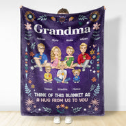 A Hug From Me - Gift For Family - Personalized Fleece Blanket