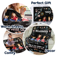 A Hug From Me - Gift For Family - Personalized Fleece Blanket