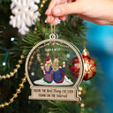 Christmas Couple Backside Couple Best Thing On The Internet - Gift For Couples - Personalized 2-Layered Mix Ornament