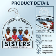Congrats On Being My Besties - Gift For Besties - Personalized Acrylic Car Hanger