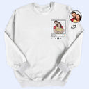 Custom Photo Portrait One Line - Gift For Yourself, Family, Couples, Pet Lovers - Personalized Embroidered Sweatshirt