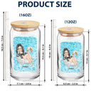Bestie Beaches Booze & Besties - Gift For Besties - Personalized Clear Glass Can