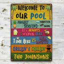 Welcome Grilling Chilling - Home Decor For Patio, Pool, Hot Tub, Deck, Shaverbahn, Bar - Personalized Custom Classic Metal Signs
