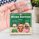You Are The Reason I Don't Punch People At Work Teacher - Funny, Anniversary, Birthday Gifts For Colleagues, Coworker, Besties - Personalized Custom Acrylic Keychain