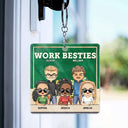 You Are The Reason I Don't Punch People At Work Teacher - Funny, Anniversary, Birthday Gifts For Colleagues, Coworker, Besties - Personalized Custom Acrylic Keychain
