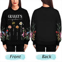 Gift For Grandma, Gift For Mother - Mom's Grandma's Garden Birth Flower Grandkid - Personalized Unisex Ugly Sweater