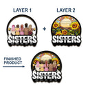 Gift For Bestie, Gift For Sisters - Bestie Sisters Forever - Personalized Custom Shaped Car Visor Clip

