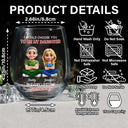 Happy,Dad,Daughters,Gift For Daughter - I Would Choose To Be My Daughter In Every Lifetime - Personalized Stemless Wine Glass
