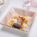 Gift For Bestie,Gift For Sisters,Gift For Yourself,Gift For Women,Happy,Hispanic - Hispanic Woman Latinos - Personalized Ring Dish