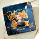 Gift For Bestie,Gift For Sisters,Gift For Yourself,Gift For Women,Happy,Hispanic - Hispanic Woman Latinos - Personalized Ring Dish