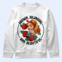 Gift For Bestie,Gift For Sisters,Gift For Yourself,Gift For Women,Happy,Hispanic - Brown Bilingual Beautiful Hispanic Month Mexican Latina - Personalized T Shirt