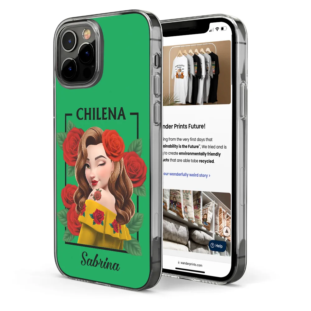 Gift For Bestie,Gift For Sisters,Gift For Yourself,Gift For Women,Happy,Hispanic - Hispanic Woman Latina Mexican - Personalized Clear Phone Case