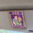 Gift For Couples,Gift For Wife,Gift For Girlfriend,Love,Gift For Women,Gift For Husband,Gift For Boyfriend - Drive Safe I Love You Vintage Animate Couple - Personalized Custom Shaped Acrylic Car Visor Clip