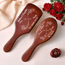 Gift For Women,Gift For Mother,Gift For Daughter,Mom,Daughters,Love - Infinity Birth Flower Mother And Daughter Forever Linked Together - Personalized Wooden Hair Brush